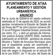 Ejemplo de anuncio oficial